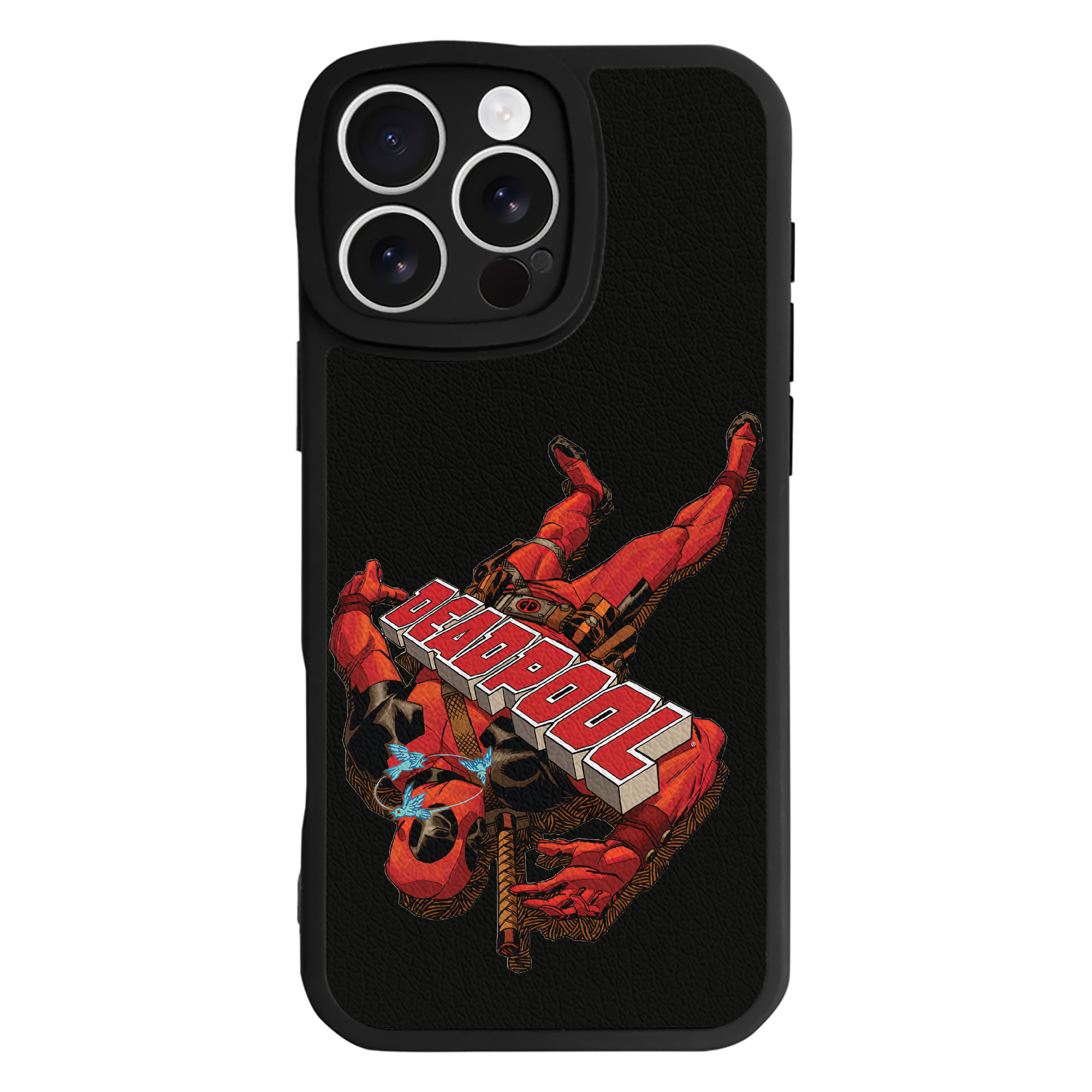 （画像用） Deadpool デッドプール 【iPhone 16シリーズ対応】シリコンスマホケース（レザー調） 材質：シリコン